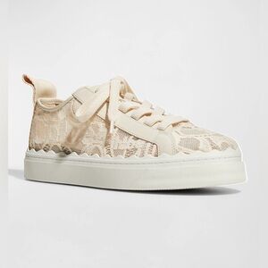 Chloe Lauren Logo Lace Low-Top Sneakers